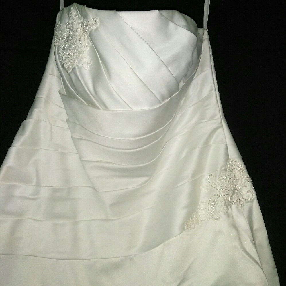 Wedding gown (ivory/ off white) with lace jacket